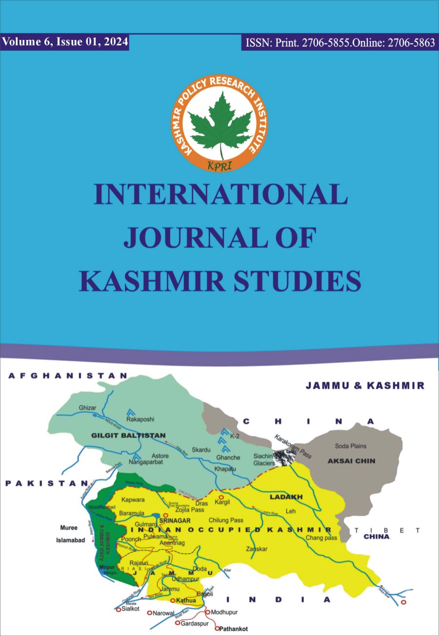 					View Vol. 6 No. 1 (2024): INTERNATIONAL JOURNAL OF KASHMIR STUDIES
				